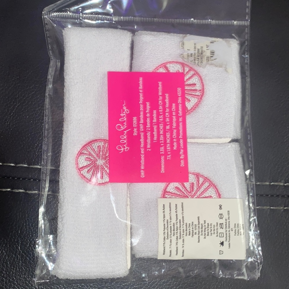 Lilly Pulitzer Wristband and Headband Set NWT